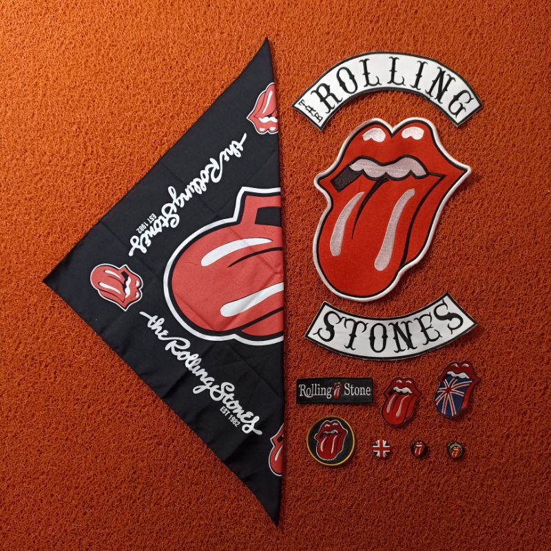 Backpatch bordir besar The Rolling Stones Premium