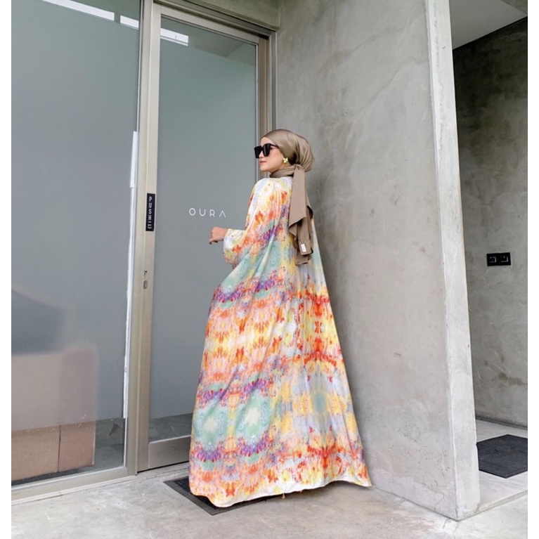 intalicious merien kaftan Dress peachy