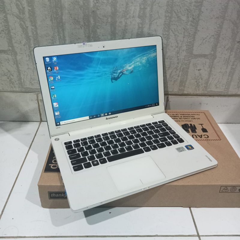 Laptop Lenovo ideapad U310 Cor i5 Ram 4GB/HDD 500GB+ Emmc 8GB Windows 10 Body slim seri baru Layar 14 inch siap pakai