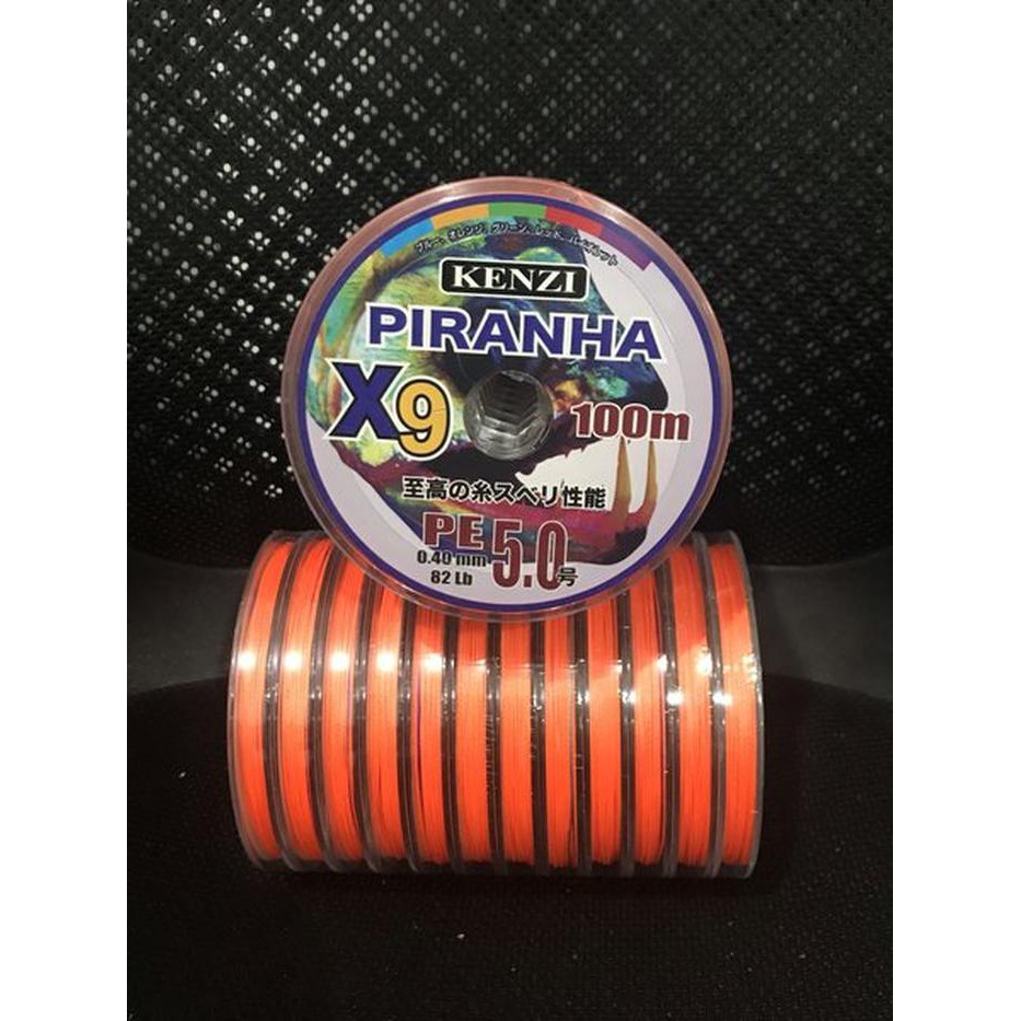 New Senar pancing PE X9 PE 5 0.40 mm Kenzi Piranha X9 Multicolour