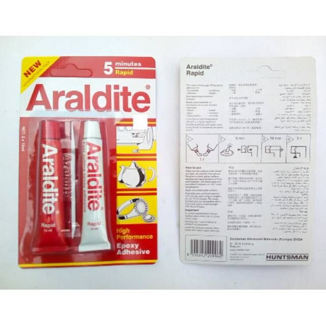 Lem Araldite Rapid/Araldite Merah Epoxy Adhesive 5 Minutes Araldit 5 Menit Rapid Resin/Lem Besi Araldite/LEM EPOXY ADHESIVE/LEM ARALDITE RAPID/ LEM 5 MENIT/ LEM BESI/LEM ARALDITE BERKUALITAS