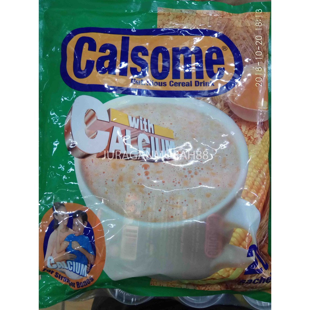 

CALSOME Sereal Oatmeal Bergizi Penuh Kalsium, Calsium Instan Sashet Sachet Manufactured Gold Roast