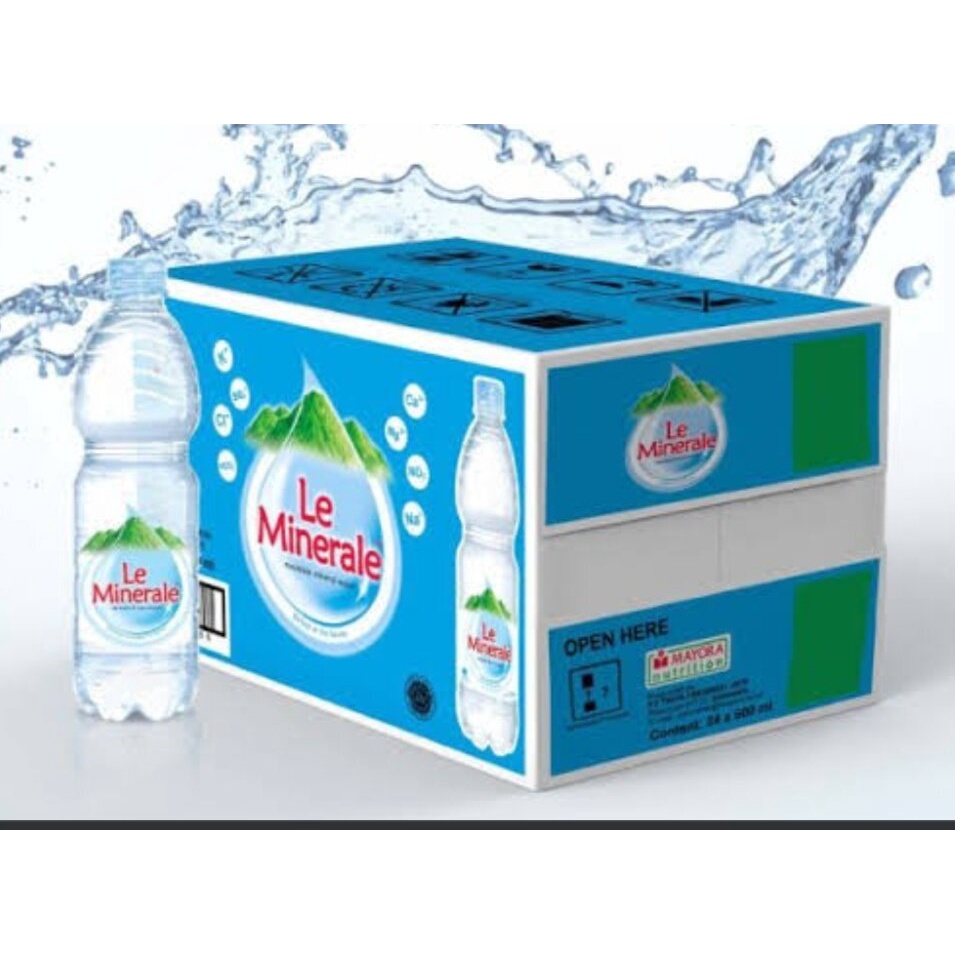 LE MINERAL Air Mineral Kemasan Ekonomis 600 ml [1 Dus x 24 Pcs]