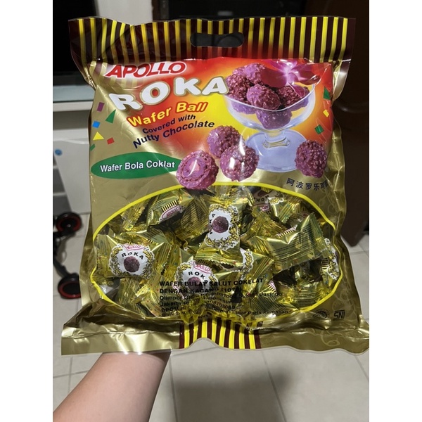 

QH Apollo Roka Wafer Ball 420g (isi 70pcs) Wafer Coklat