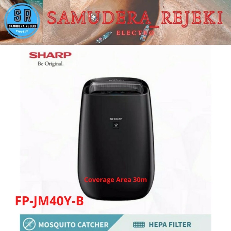 Pembersih Udara Sharp FP-JM40Y Hitam 30 m² HEPA Filter 2 Tahun
