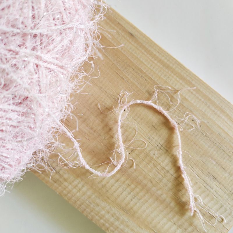 [Jinjukuki] Sampel Benang Pink Pastel Dekorasi Journal/Fancy Yarn/Avril Yarn