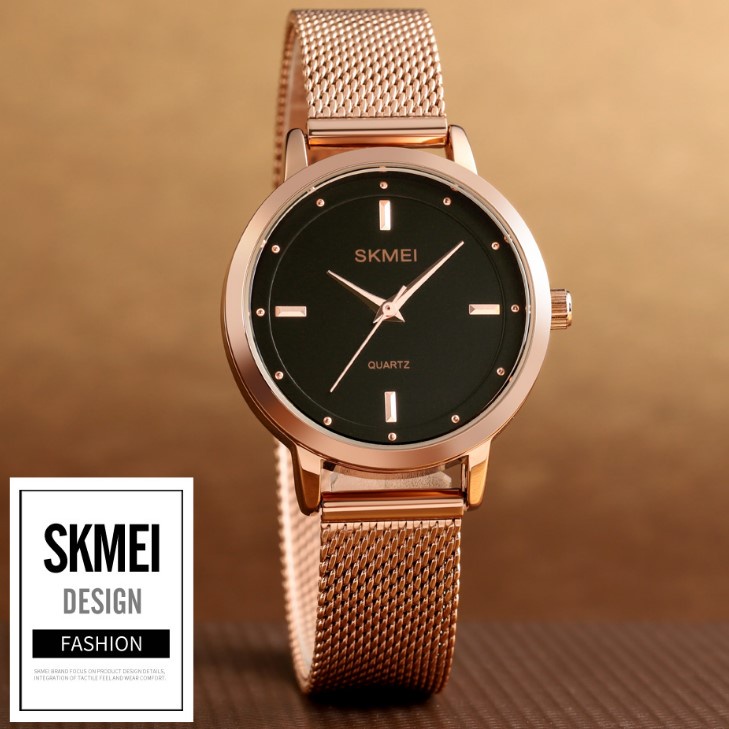 Jam tangan wanita analog tali rantai pasir skmei original 1528