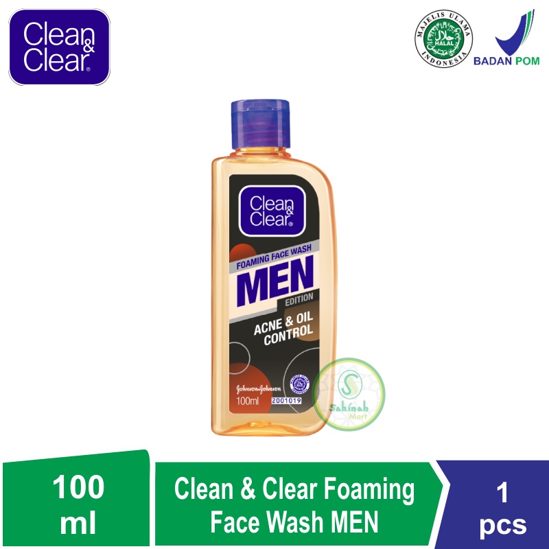 Clean &amp; Clear Foaming Face Wash 100ml - Sabun Muka Pria