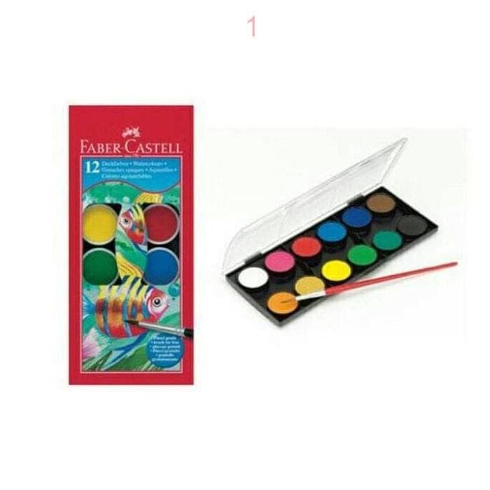 

Cat Air Faber Castell 12 Warna / Water Colour Paint Cake