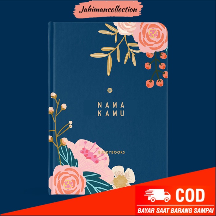 

✨ BISA COD ✨ Notebook Custom Buddybooks Custom Buku Jurnal Floral Planner FRAME 20 - Size A6