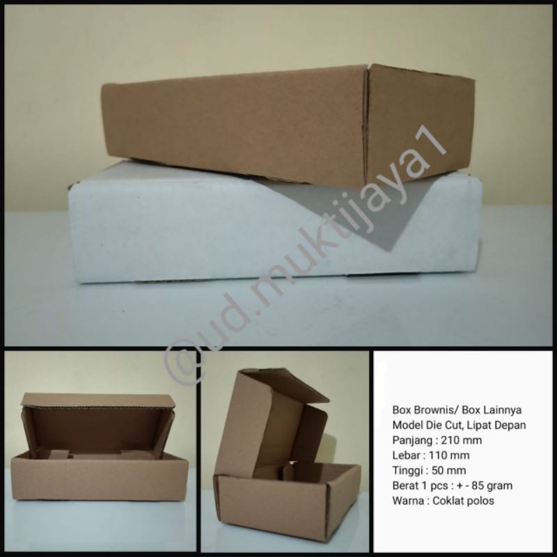 Box Kotak Karton Kardus 21x11x5cm Coklat Polos Ukuran Box Brownis T5 Shopee Indonesia