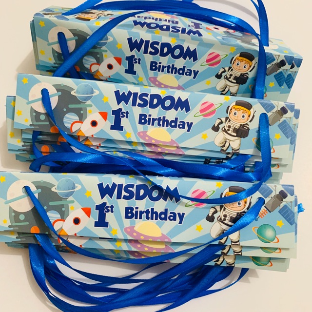 

Astronot Planet Goodie Bag Snack Label / Kantong Plastik Snack / Kantong Souvenir