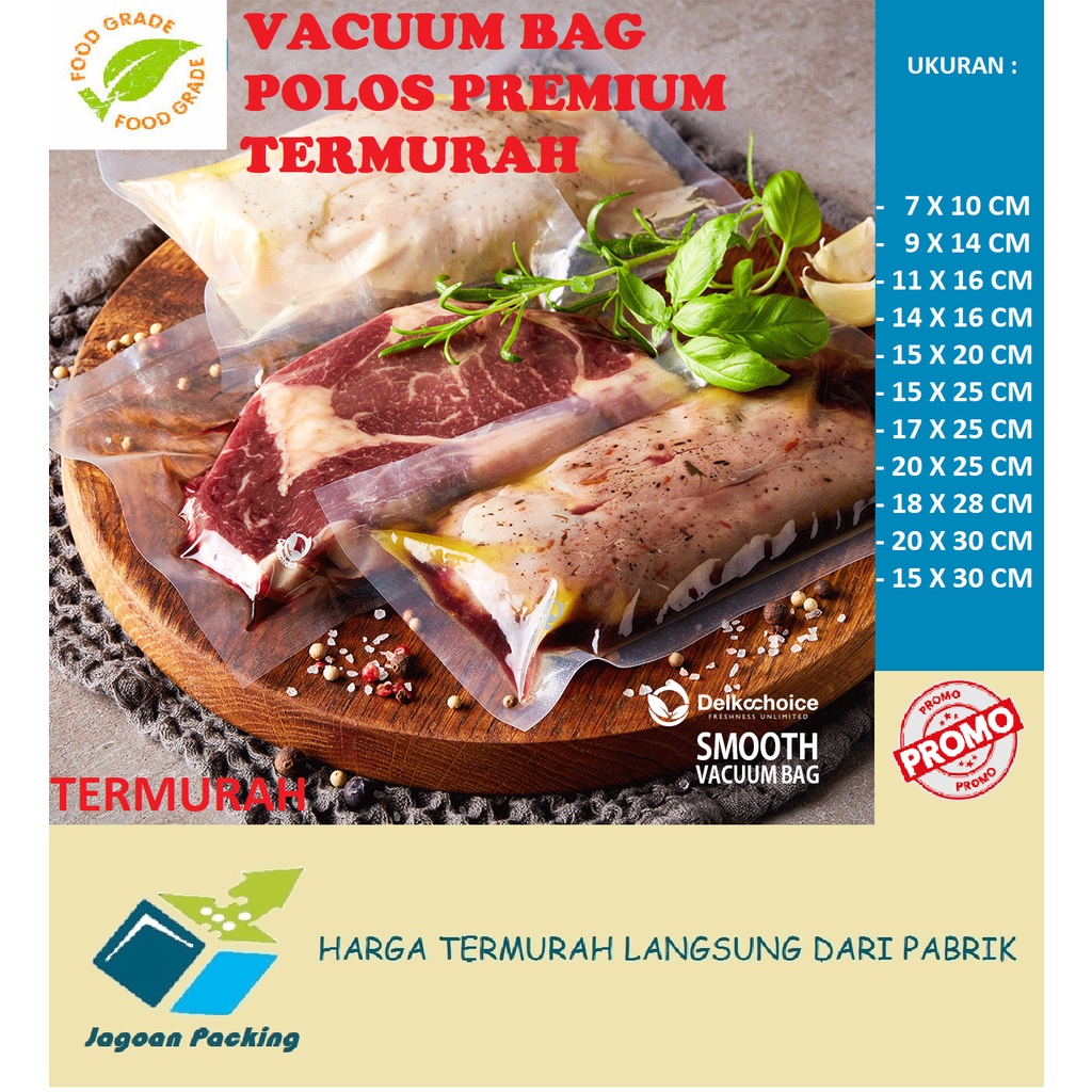 PLASTIK VACUUM VACUM VAKUM TERMURAH MAKANAN POLOS PREMIUM