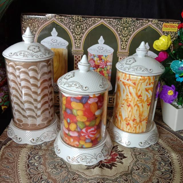 Toples Set 3 Putih Bistro