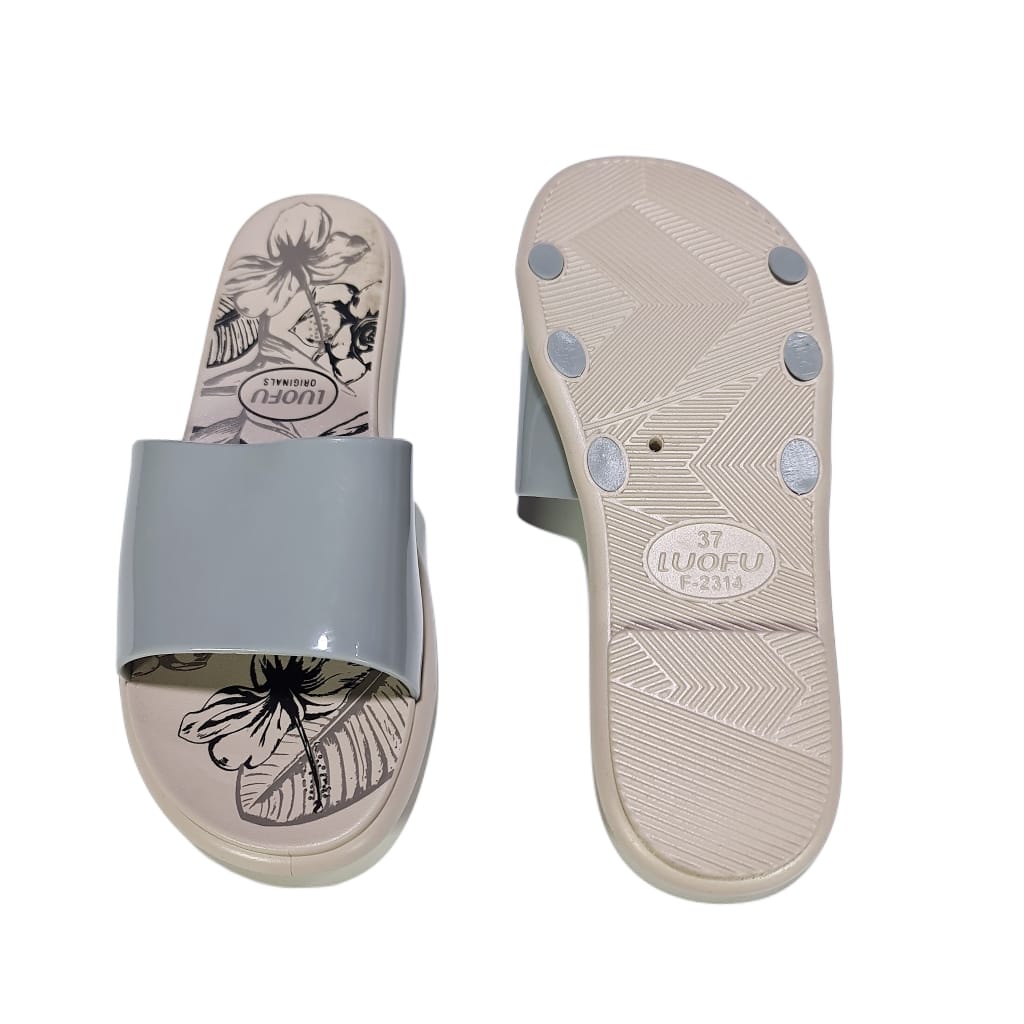 jelly sandal selop wanita luofu karet import sendal cewek F2314E31PK