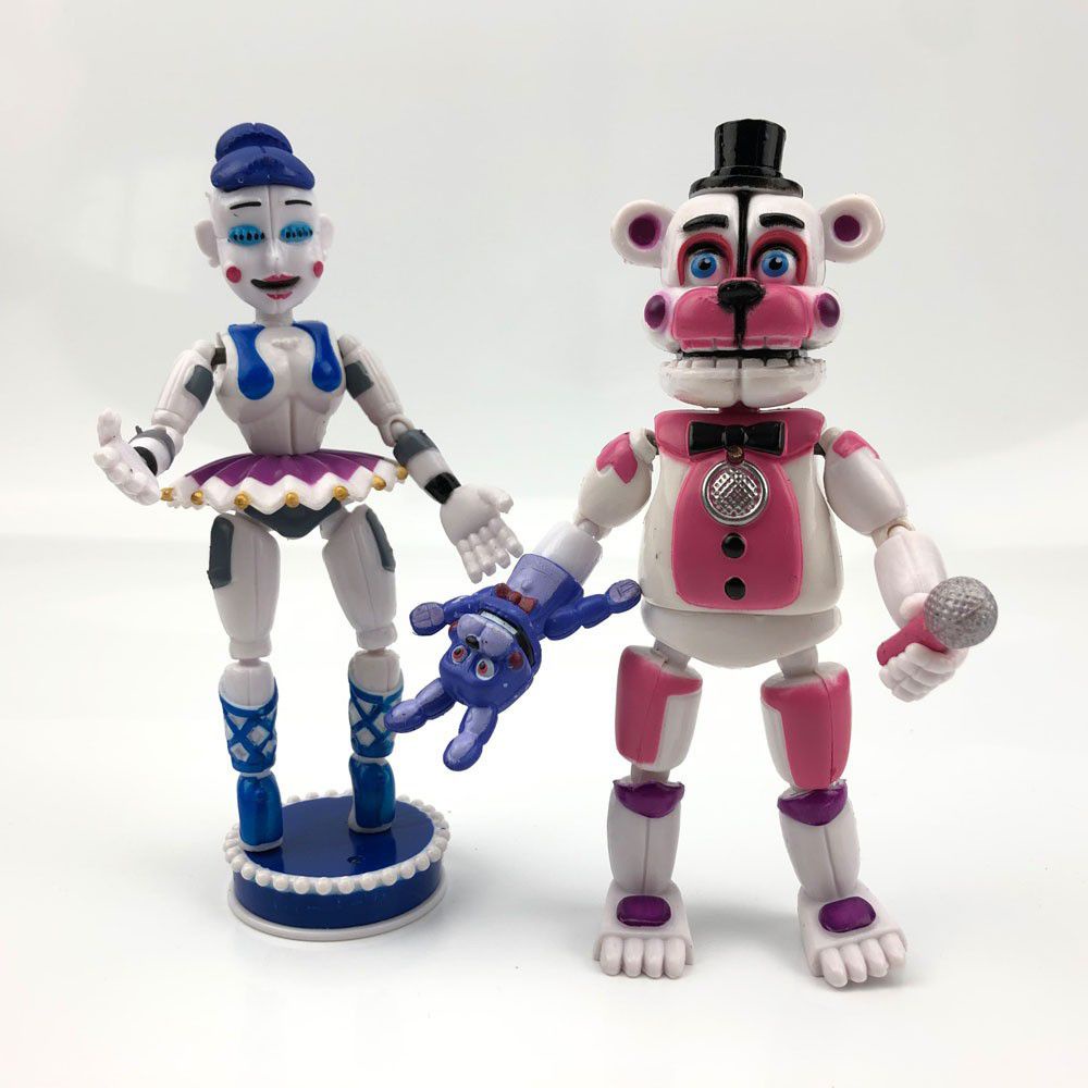 5pcs Miniatur Action Figure Fnaf Five Nights At Freddy 's Dengan Lampu