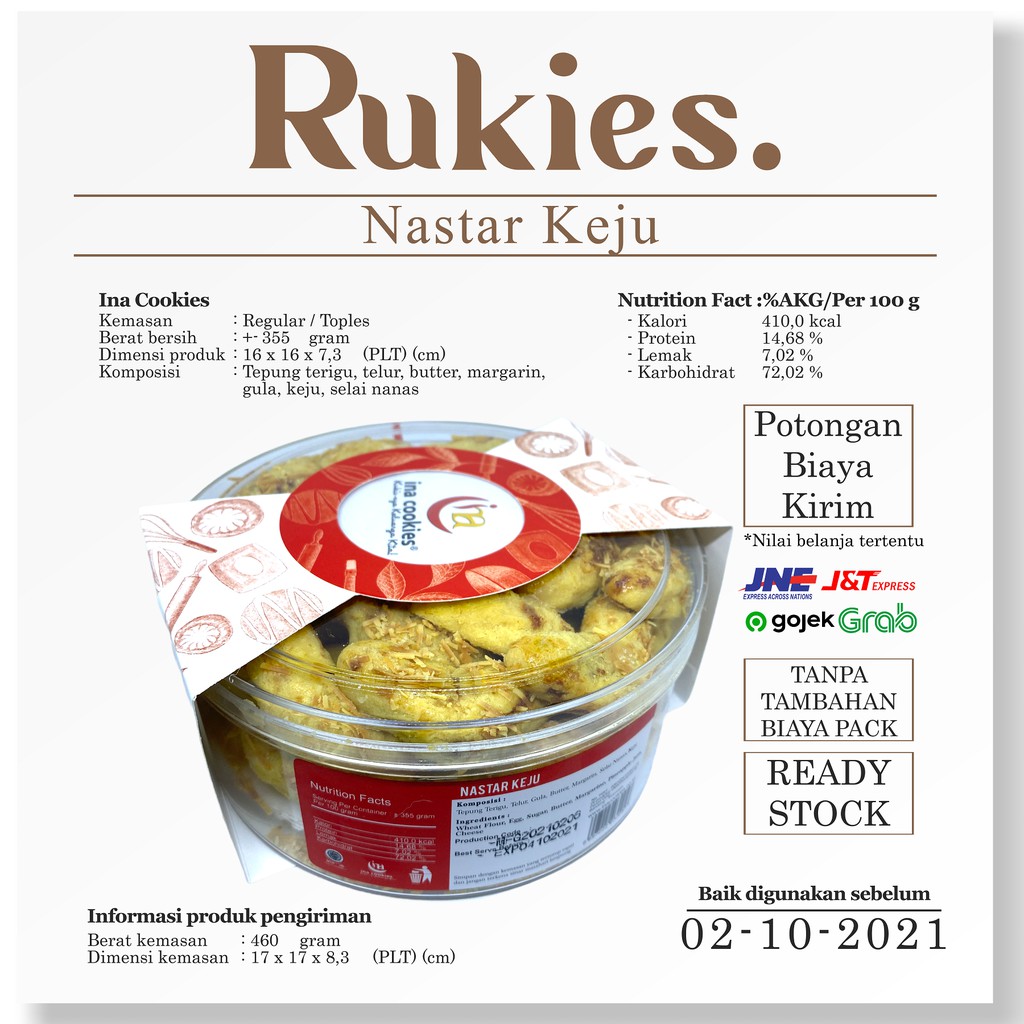 

Ina Cookies - Regular - Nastar Keju