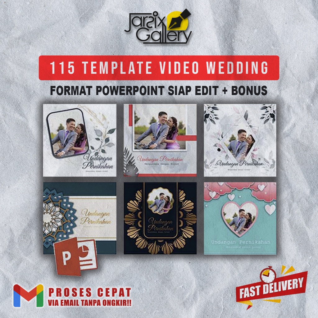 115 TEMPLATE VIDEO POWERPOINT WEDDING UNDANGAN PERNIKAHAN + BONUS