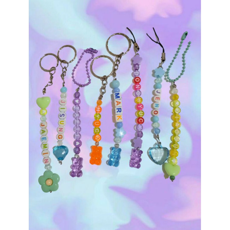 Beads Keychain KPOP BTS NCT gummy bear