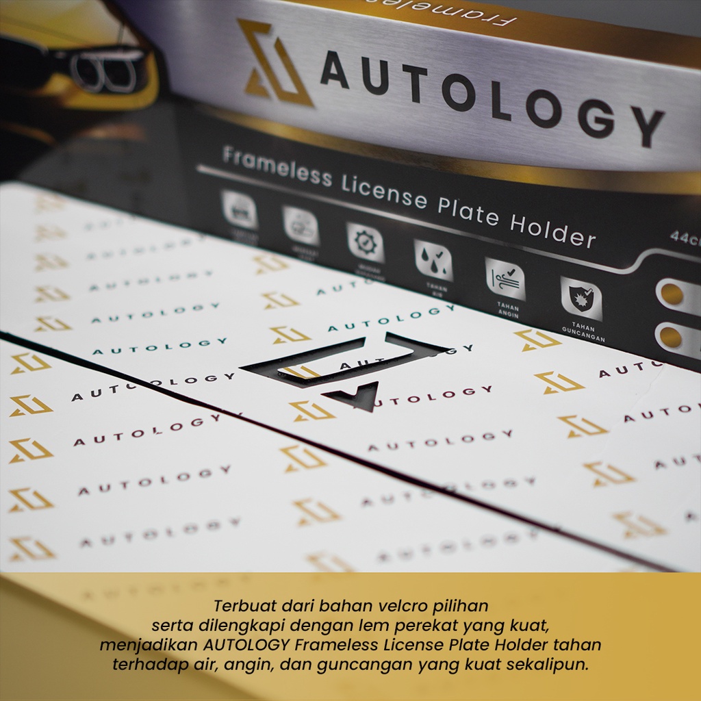 Frameless License Plate Holder Autology | Dudukan Plat Nomor Tatakan