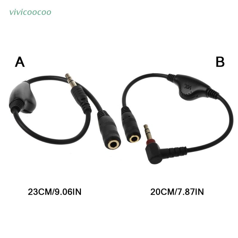 VIVI   3.5mm Jack AUX Male to Female Adapter Extension Cable Audio Stereo Cord with Volume Control Earphone Headphone Wire for Smartphone Tablet Speaker Car AUX