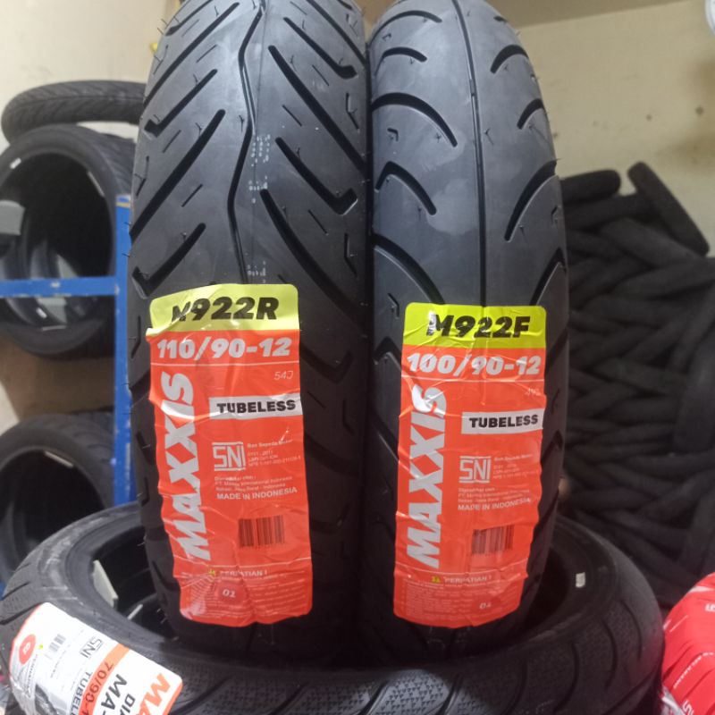 BAN MAXXIS 100/90-12 M922 F TUBELESS BAN MAXXIS 110/90-12 M922 R TUBELESS RING 12