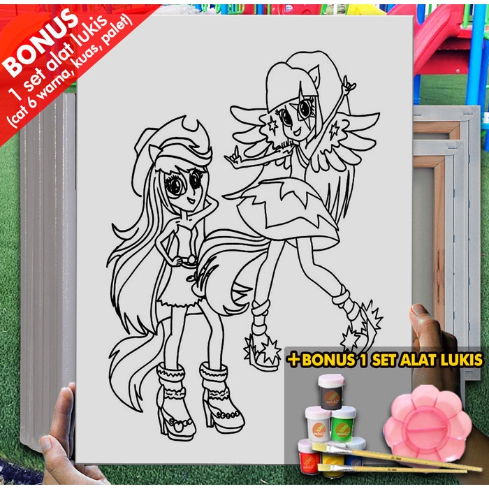 

Kanvas Drawing Anak Pony Equestria Girl 30x40 cm MEL1164 Mewarnai Coloring