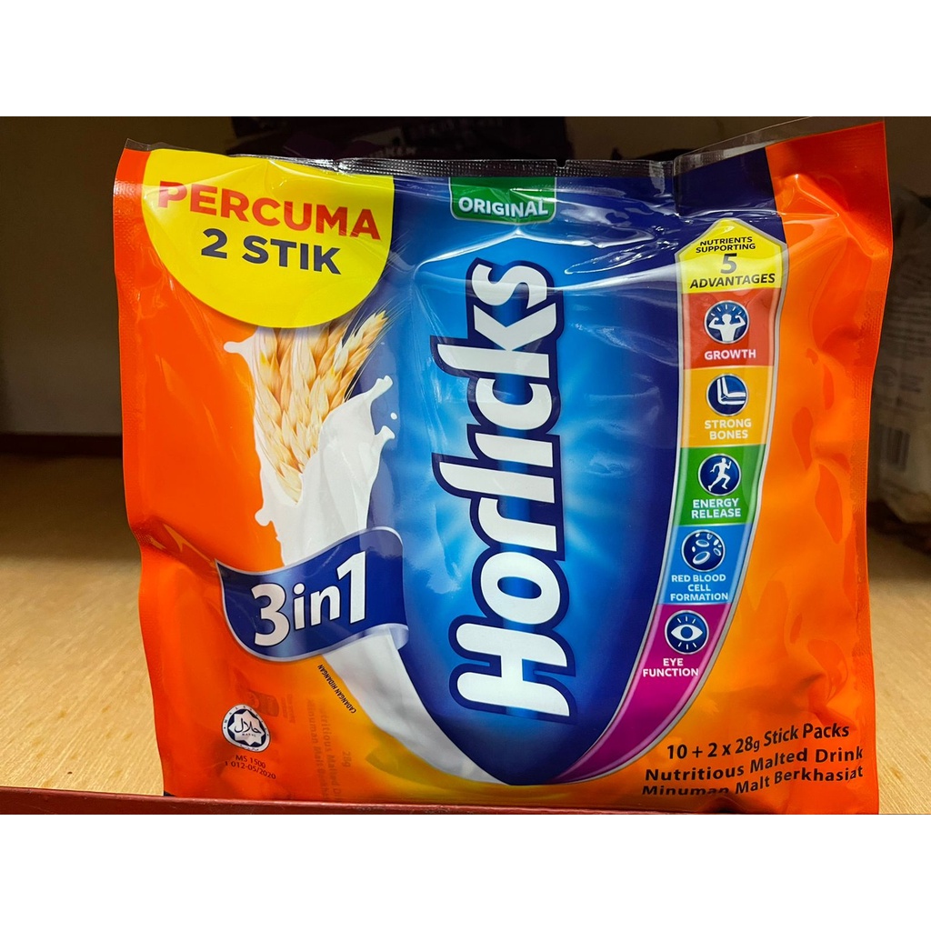 

Horlicks 3in1 ORIGINAL Malaysia 10Sachet HALAL