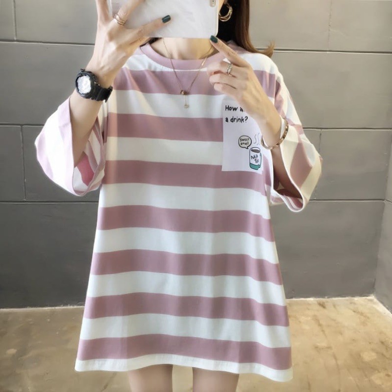 OVERSIZED TEE GARIS ZEBRA IMPORT KATUN TEBAL / OVERSIZED TEE 10 MOTIF