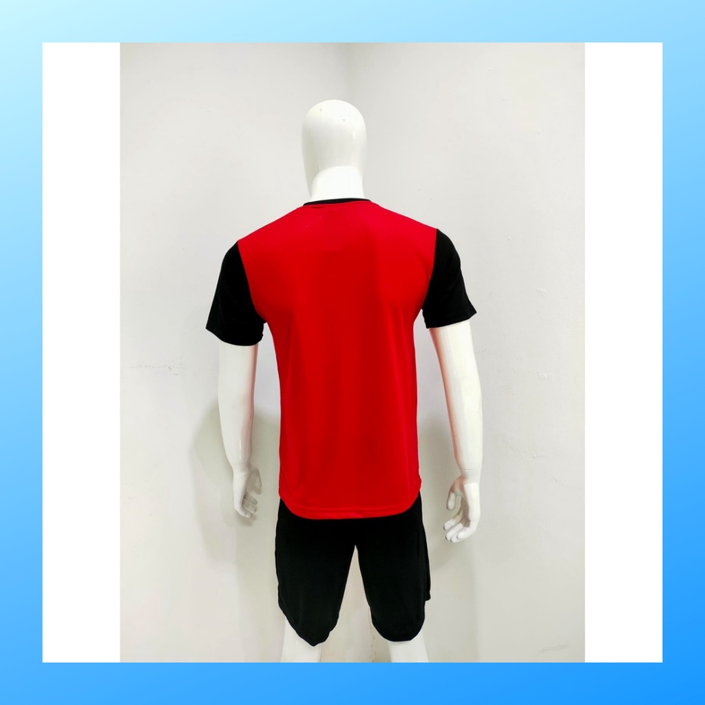 jersey volly pria kaos voli baju bola dan celana setelan wanita dewasa t-shirt outfit seragam jarsey kostum olahraga custom pakaian apparel sport jersy volley ball casual jersi suit AC109 merah