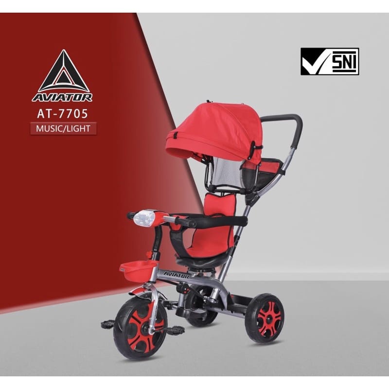 Tricycle Aviator AT7705 - Sepeda Roda Tiga Anak