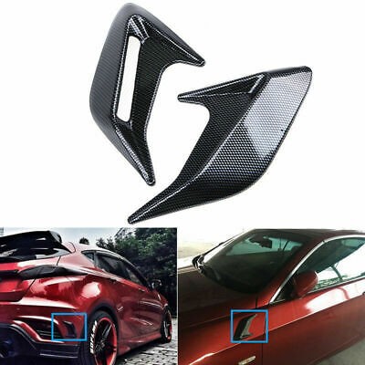 2Pcs/set Side Air Flow Mobil Vent Fender Car Mobil Universal Air flow Side Fender dekorasi Variasi insang hiu Mobil isi Air Scoop Kap Mesin