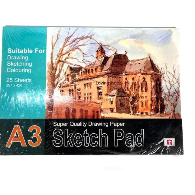 

Buku Sketsa Gambar ukuran A3, Sketch Book ukuran A3, Buku Sketsa A3