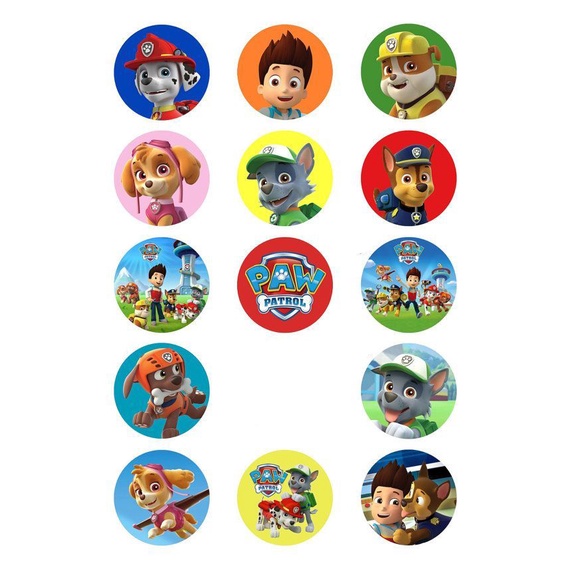 

CUPCAKE TOPPER CUSTOM KARAKTER PAW PATROL