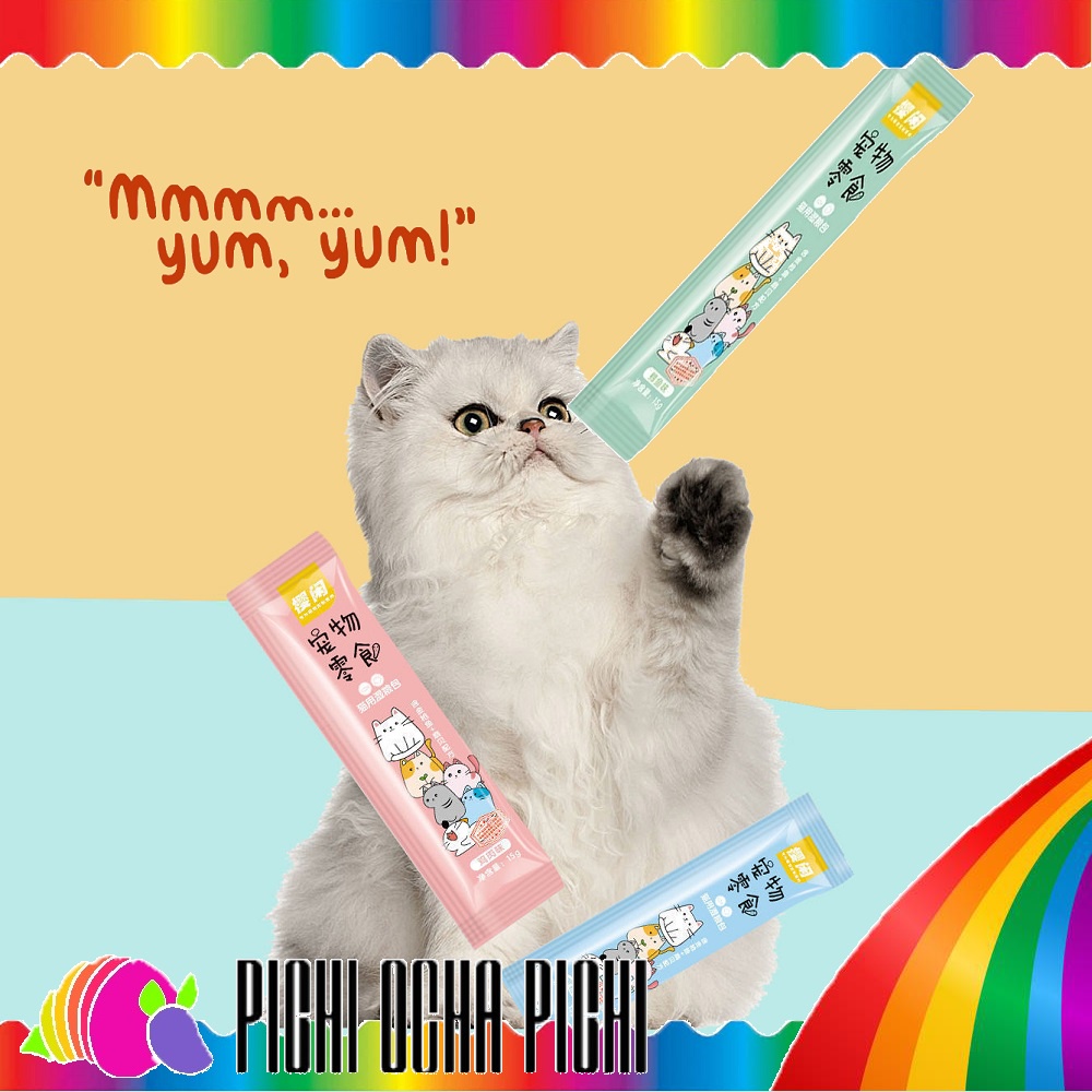 Cat Snack Treat Wet Pasta Snack kucing Food Cemilan kucing 15g by SixFigure