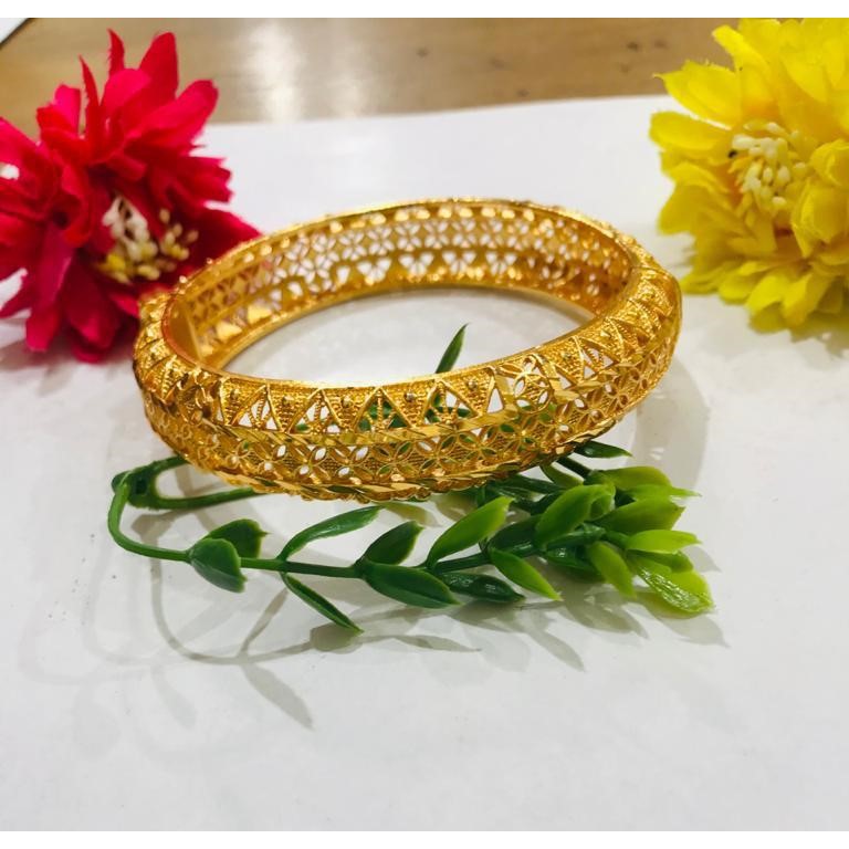 Kenten Acc - Gelang Tangan Perhiasan Wanita Fashion Harian Motif Bangkok Warna Emas Xuping C1