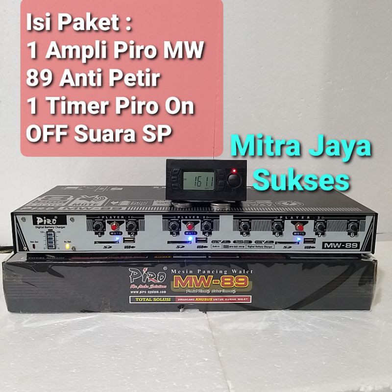 Paket Ampli Walet Piro MW 89 + Timer Piro untuk On Off Channel Suara Panggil