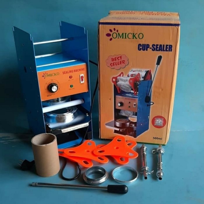 Omicko C 37 Sealing Machine Mesin Cup Sealer 10, 14 , 16 , 22 OZ Pres Gelas Plastik Max gelas Ukuran