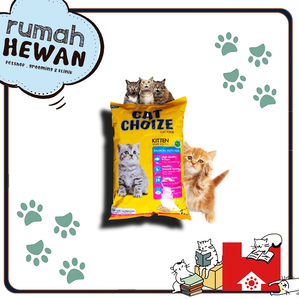 Cat Choize Kitten Tuna &amp; Salmon Paket 1kg 10pcs Makanan Kucing