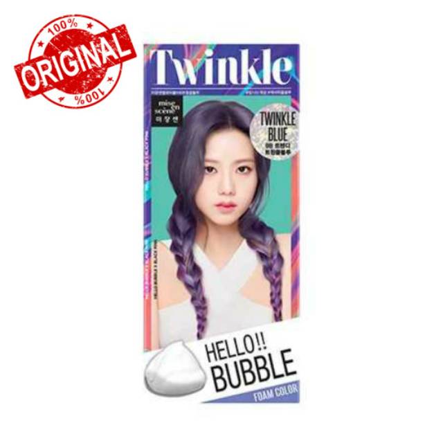 [Hair Color] Jisoo Blackpink Mise En Scene Hello Bubble Dye Hair 
Twinkle Blue 9B