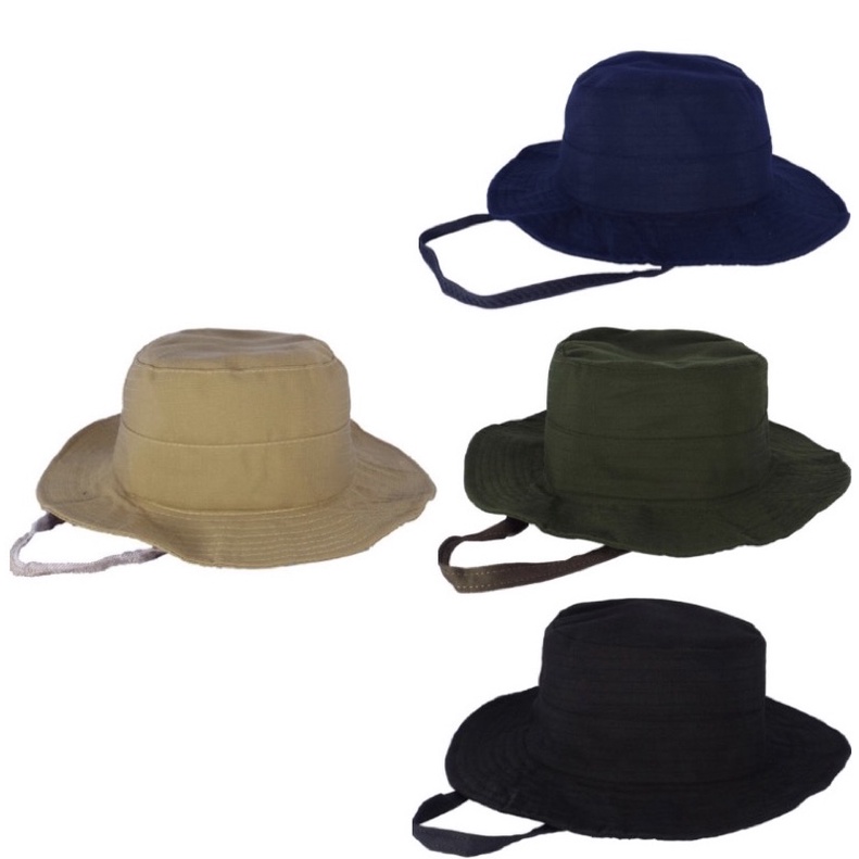 (COD)Topi Rimba POLOS- Bucket Hiking -Bucket Camping - Topi Mancing - Bucket Santai