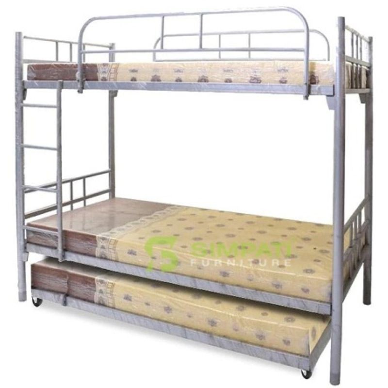 Ranjang tingkat 3 besi (90x200)