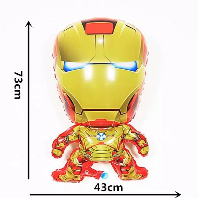 BALON FOIL KARAKTER SUPER HERO AVENGERS IRON MAN SPIDERMAN JUMBO BALON KARAKTER JUMBO