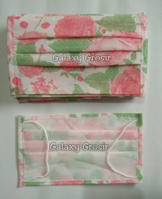 [6pcs] Masker motif 2 ply spunbond