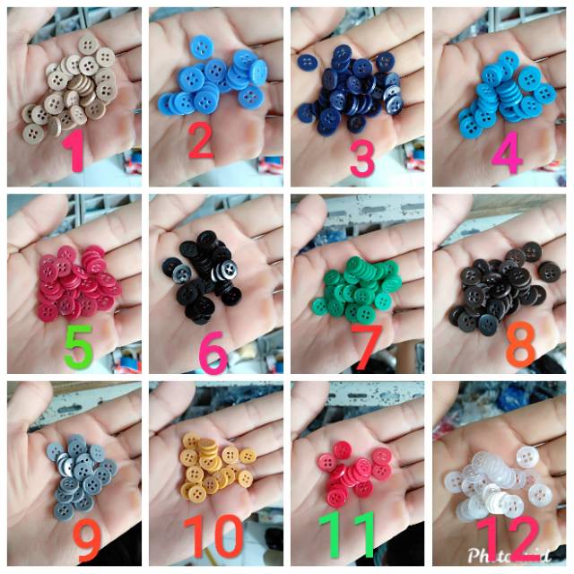 KANCING KEMEJA 11MM 1 LUSIN