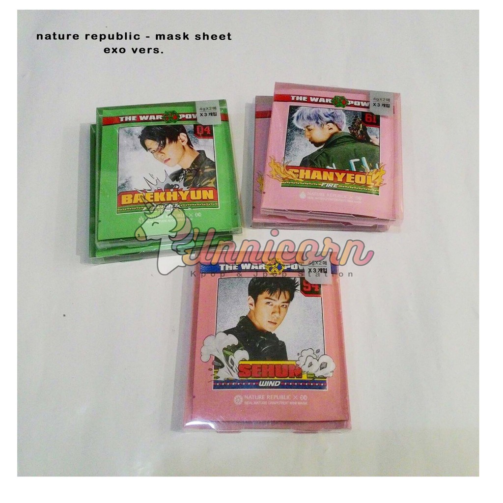 EXO Nature Republic Sheet Mask