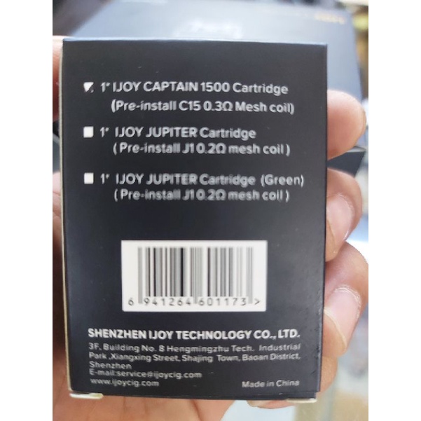 Terbaru Catridge ijoy captain Authentic