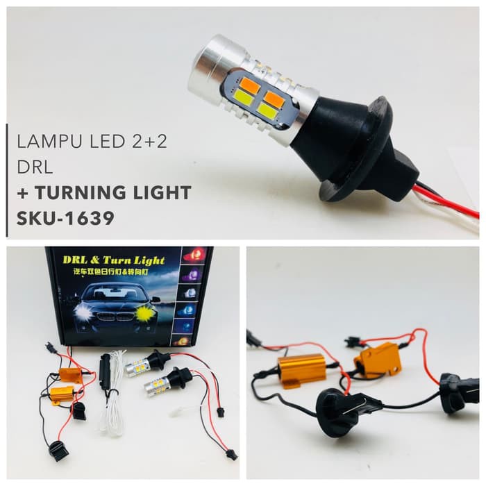 LAMPU LED DRL DAN SEIN SOCKET T20 MOBIL SKU-1639