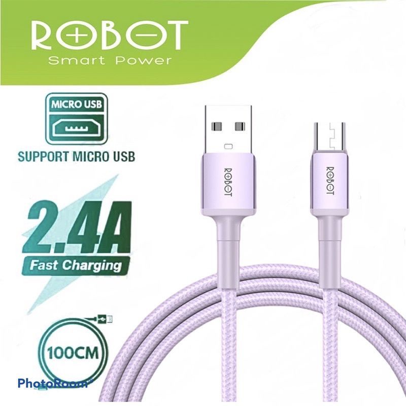 Kabel Data Robot Original RSM100 Data Cable Android Micro USB 1M Colorful Garansi Resmi