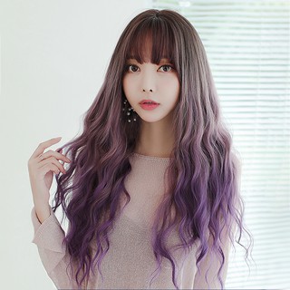 SHINY 68cm Lolita Wig Rambut  Gradasi  Palsu Model  Panjang 